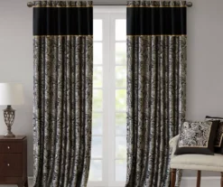 Valerie Black Light-Filtering Rod Pocket Curtain Panel Pair, (84") 18 Valerie Black Light-Filtering Rod Pocket Curtain Panel Pair, (84") -Cuisinart Store 810518076 810518077 7 1