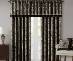 Valerie Black Light-Filtering Rod Pocket Curtain Panel Pair, (84") 20 Valerie Black Light-Filtering Rod Pocket Curtain Panel Pair, (84") -Cuisinart Store 810518076 810518077 9 1