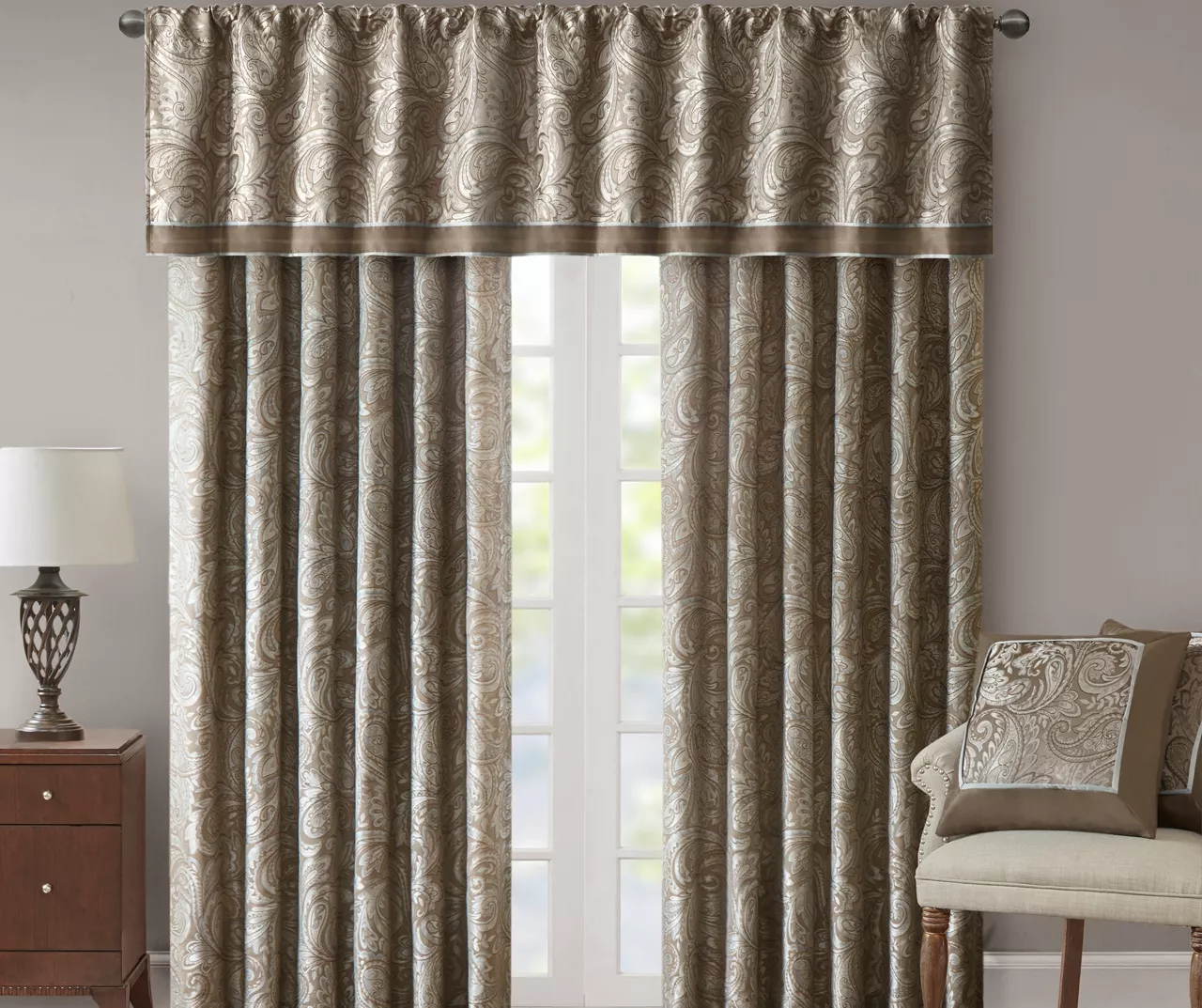Valerie Blue Light-Filtering Rod Pocket Curtain Panel Pair, (84") 10 Valerie Blue Light-Filtering Rod Pocket Curtain Panel Pair, (84") - Image 10