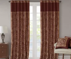 Valerie Burgundy Light-Filtering Rod Pocket Curtain Panel Pair, (84") 18 Valerie Burgundy Light-Filtering Rod Pocket Curtain Panel Pair, (84") -Cuisinart Store 810518081 810518082 7