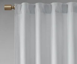 Bryce Velvet Light Gray Room-Darkening Rod Pocket Curtain Panel Pair, (84") 13 Bryce Velvet Light Gray Room-Darkening Rod Pocket Curtain Panel Pair, (84") -Cuisinart Store 810518084 810518163 810518164 4 2