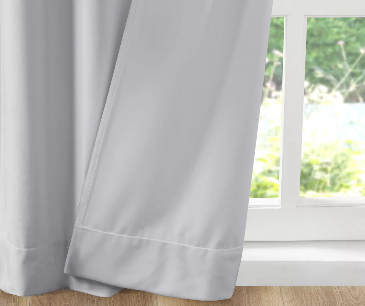 Bryce Velvet Light Gray Room-Darkening Rod Pocket Curtain Panel Pair, (84") 7 Bryce Velvet Light Gray Room-Darkening Rod Pocket Curtain Panel Pair, (84") - Image 7