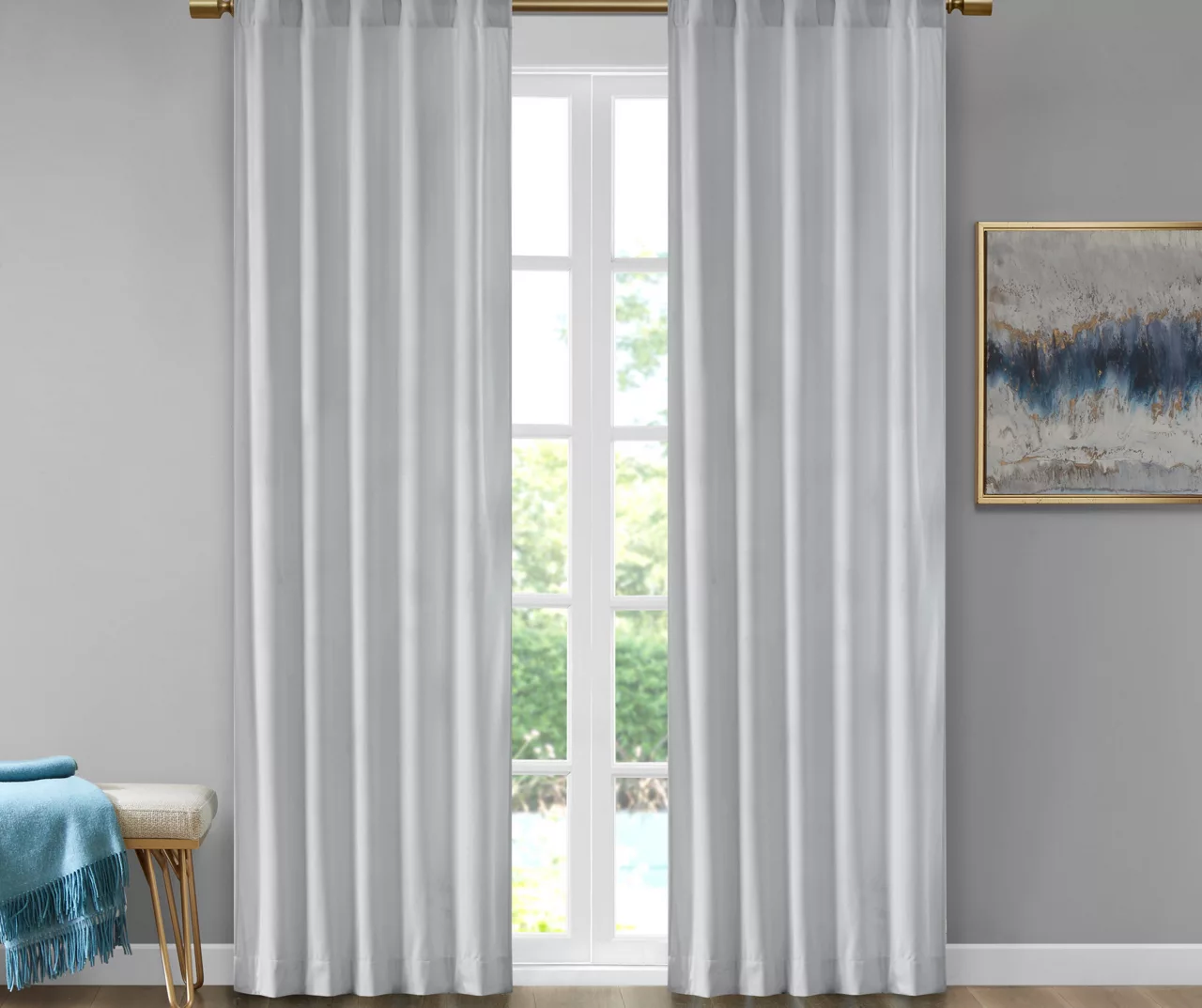 Bryce Velvet Room-Darkening Rod Pocket Curtain Panel Pair 2 Bryce Velvet Room-Darkening Rod Pocket Curtain Panel Pair - Image 2