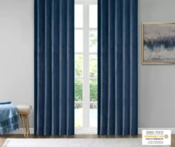 Bryce Velvet Navy Room-Darkening Rod Pocket Curtain Panel Pair, (63") 11 Bryce Velvet Navy Room-Darkening Rod Pocket Curtain Panel Pair, (63") -Cuisinart Store 810518085 810518086 810518087 2 2