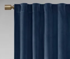 Bryce Velvet Navy Room-Darkening Rod Pocket Curtain Panel Pair, (84") 13 Bryce Velvet Navy Room-Darkening Rod Pocket Curtain Panel Pair, (84") -Cuisinart Store 810518085 810518086 810518087 4
