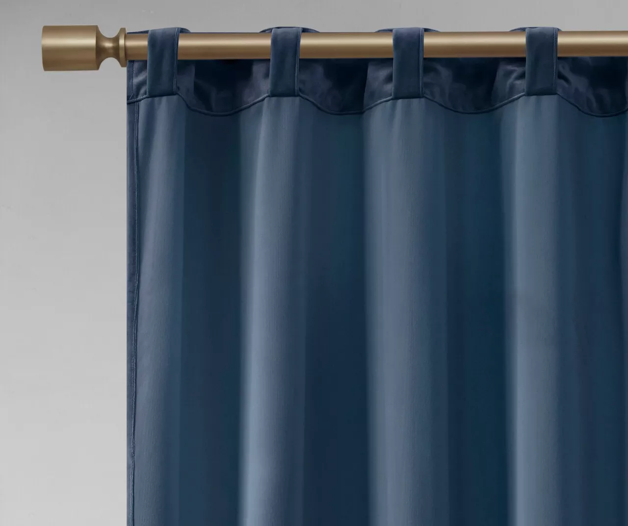 Bryce Velvet Navy Room-Darkening Rod Pocket Curtain Panel Pair, (84") 6 Bryce Velvet Navy Room-Darkening Rod Pocket Curtain Panel Pair, (84") - Image 6
