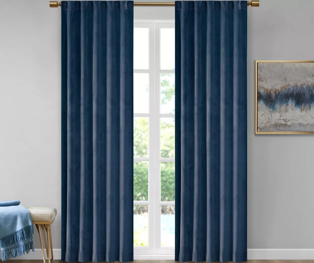 Bryce Velvet Room-Darkening Rod Pocket Curtain Panel Pair 3 Bryce Velvet Room-Darkening Rod Pocket Curtain Panel Pair - Image 3