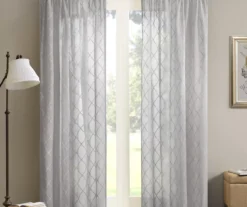 Clarissa Diamond Sheer Rod Pocket Curtain Panel