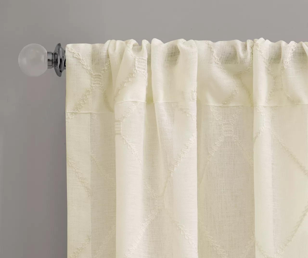 Clarissa Diamond Sheer Rod Pocket Curtain Panel 9 Clarissa Diamond Sheer Rod Pocket Curtain Panel - Image 9