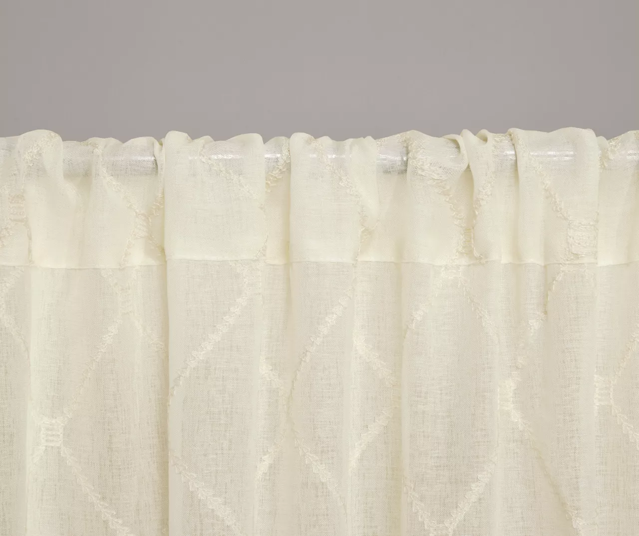 Clarissa Diamond Sheer Rod Pocket Curtain Panel 10 Clarissa Diamond Sheer Rod Pocket Curtain Panel - Image 10