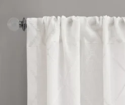 Clarissa Diamond White Sheer Rod Pocket Curtain Panel, (95") 6 Clarissa Diamond White Sheer Rod Pocket Curtain Panel, (95") -Cuisinart Store 810518103 810518104 2 1