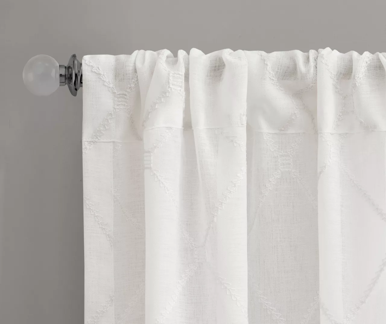 Clarissa Diamond Sheer Rod Pocket Curtain Panel 15 Clarissa Diamond Sheer Rod Pocket Curtain Panel - Image 15