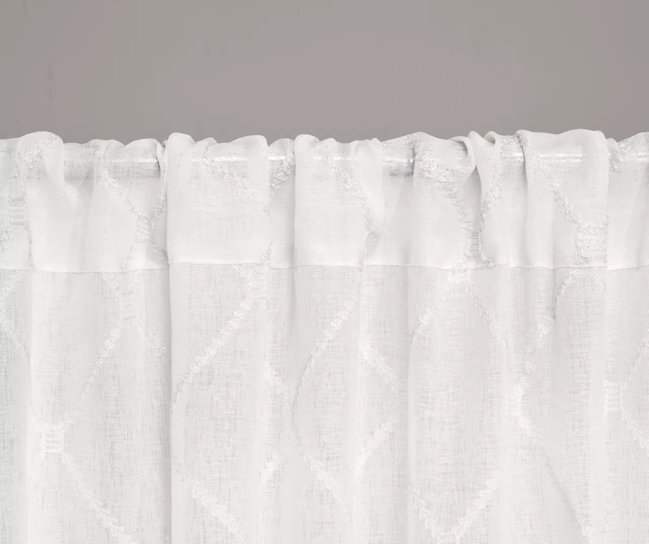 Clarissa Diamond Sheer Rod Pocket Curtain Panel 16 Clarissa Diamond Sheer Rod Pocket Curtain Panel - Image 16