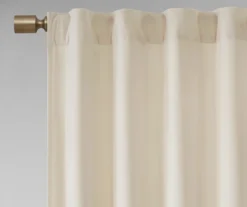 Bryce Velvet Ivory Room-Darkening Rod Pocket Curtain Panel Pair, (95") 13 Bryce Velvet Ivory Room-Darkening Rod Pocket Curtain Panel Pair, (95") -Cuisinart Store 810518129 810518106 810518083 4
