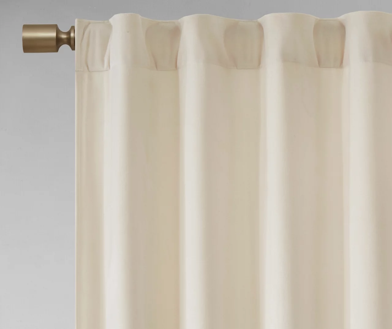 Bryce Velvet Ivory Room-Darkening Rod Pocket Curtain Panel Pair, (95") 5 Bryce Velvet Ivory Room-Darkening Rod Pocket Curtain Panel Pair, (95") - Image 5