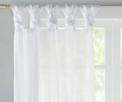 Persis White Voile Sheer Twisted Tab Curtain Panel Pair, (95") 9 Persis White Voile Sheer Twisted Tab Curtain Panel Pair, (95") -Cuisinart Store 810518137 810518138 810518139 3