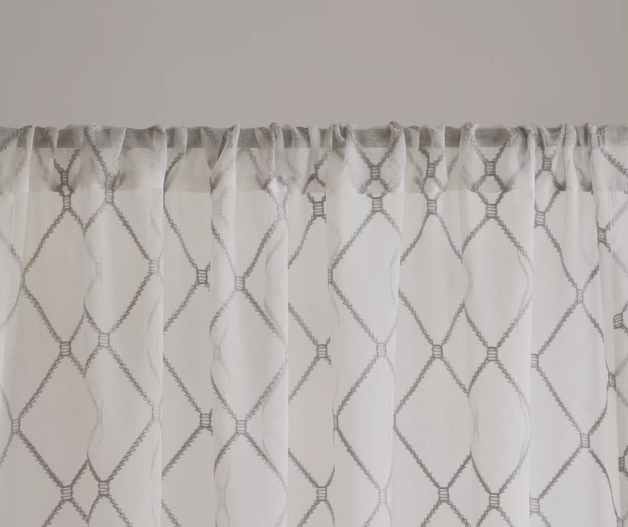 Clarissa Diamond Sheer Rod Pocket Curtain Panel 13 Clarissa Diamond Sheer Rod Pocket Curtain Panel - Image 13