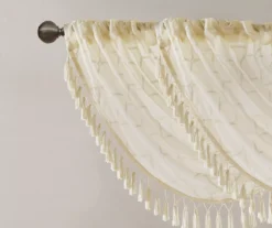 Clarissa Diamond Sheer Rod Pocket Waterfall Valance, (46") 30 Clarissa Diamond Sheer Rod Pocket Waterfall Valance, (46") -Cuisinart Store 810518160 2