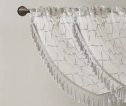 Clarissa Diamond Sheer Rod Pocket Waterfall Valance, (46") 35 Clarissa Diamond Sheer Rod Pocket Waterfall Valance, (46") -Cuisinart Store 810518167 2