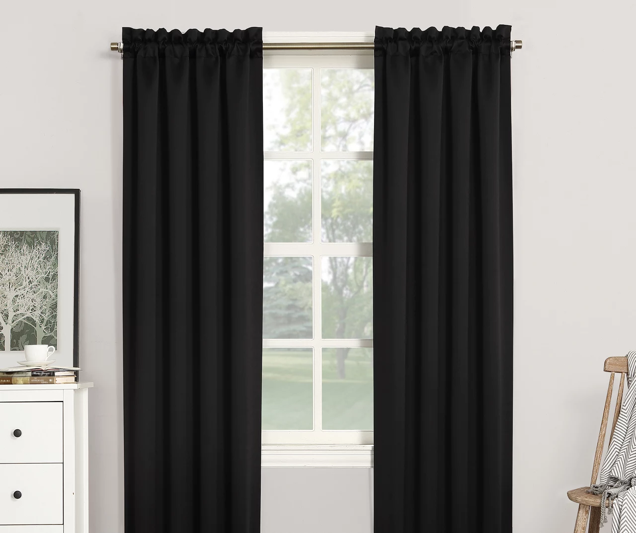 Mariana Blackout Rod Pocket Curtain Panel 1 Mariana Blackout Rod Pocket Curtain Panel