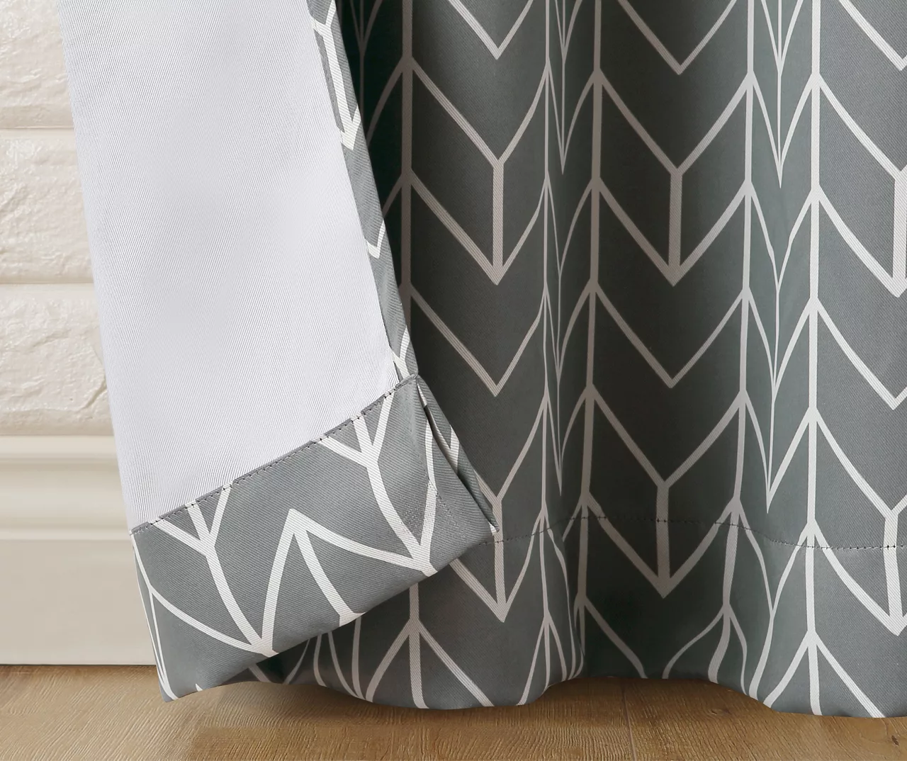Sun Zero Ashwood Chevron Blackout Grommet Curtain Panel 10 Sun Zero Ashwood Chevron Blackout Grommet Curtain Panel - Image 10