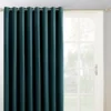 Loretta Teal Blackout Grommet Curtain Panel, (84")