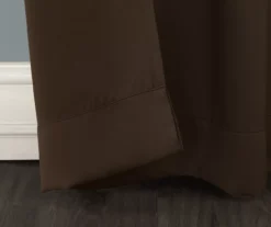 Loretta Chocolate Blackout Grommet Curtain Panel, (84") 7 Loretta Chocolate Blackout Grommet Curtain Panel, (84") -Cuisinart Store 810518432 2