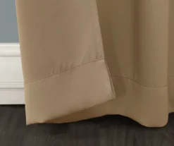 Loretta Taupe Blackout Grommet Curtain Panel, (84") -Cuisinart Store 810518433 2