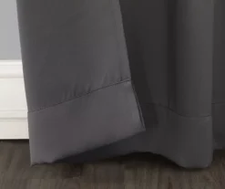 Loretta Charcoal Blackout Grommet Curtain Panel, (84") 7 Loretta Charcoal Blackout Grommet Curtain Panel, (84") -Cuisinart Store 810518439 2