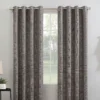 Wilbon Taupe & Cocoa Blackout Curtain Panel, (96")