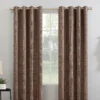 Wilbon Russet Linen Blackout Curtain Panel, (84")