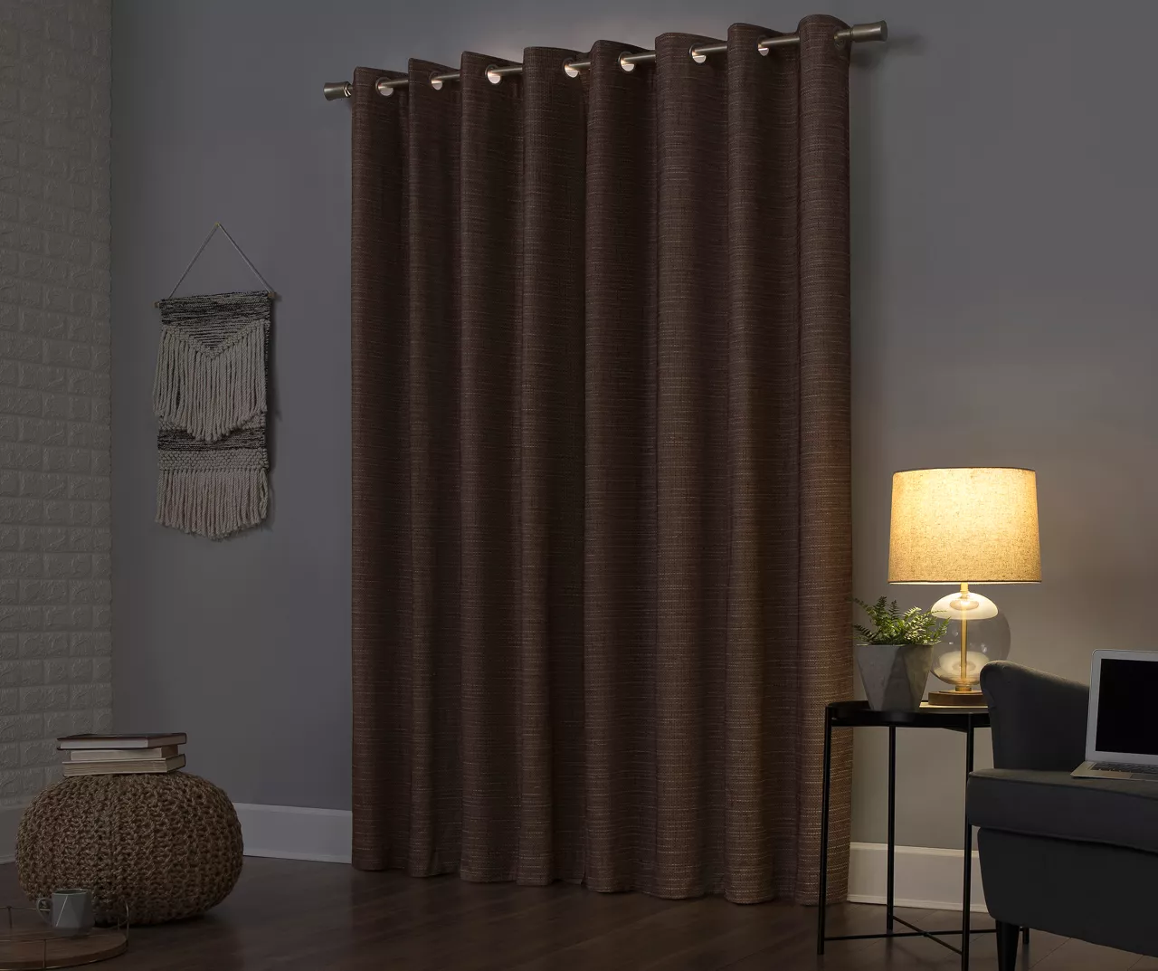 Wilbon Russet Linen Blackout Curtain Panel, (96") 2 Wilbon Russet Linen Blackout Curtain Panel, (96") - Image 2