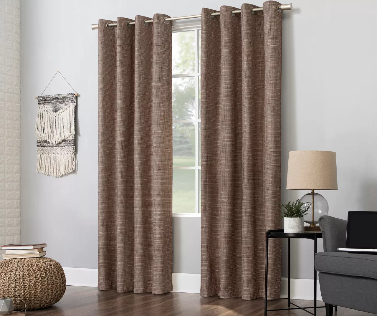 Wilbon Russet Linen Blackout Curtain Panel, (96") 5 Wilbon Russet Linen Blackout Curtain Panel, (96") - Image 5