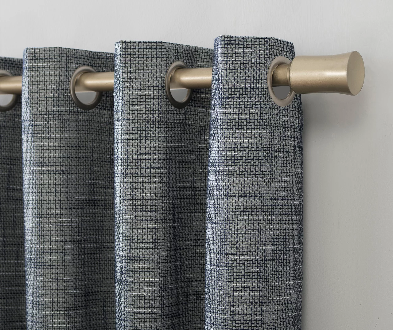 Wilbon Navy Denim Blackout Grommet Curtain Panel, (96") 3 Wilbon Navy Denim Blackout Grommet Curtain Panel, (96") - Image 3