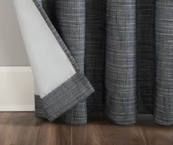 Wilbon Navy Denim Blackout Grommet Curtain Panel, (96") 14 Wilbon Navy Denim Blackout Grommet Curtain Panel, (96") -Cuisinart Store 810518494 5