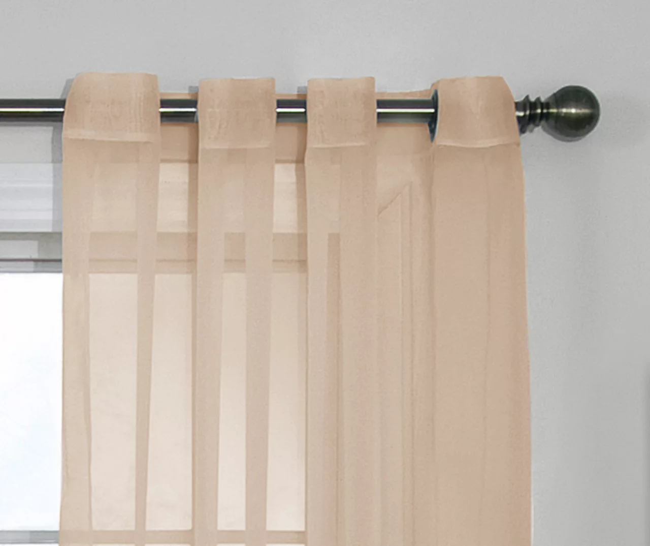 Curtain Fresh Latte Sheer Grommet Curtain Panel, (95") 3 Curtain Fresh Latte Sheer Grommet Curtain Panel, (95") - Image 3