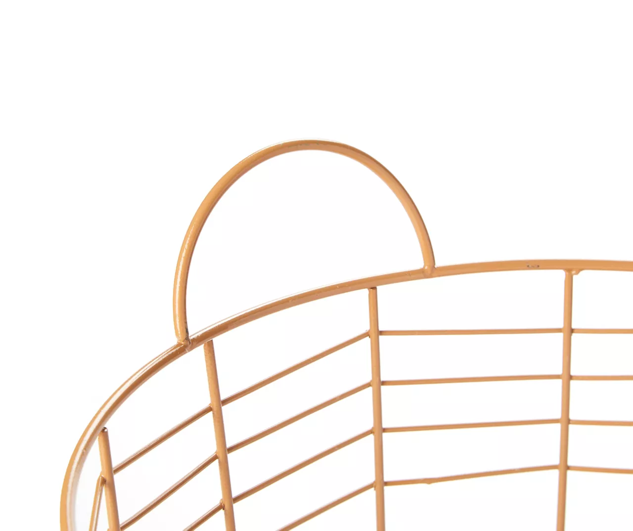 Tan Zig Zag Wire Storage Bin 2 Tan Zig Zag Wire Storage Bin - Image 2