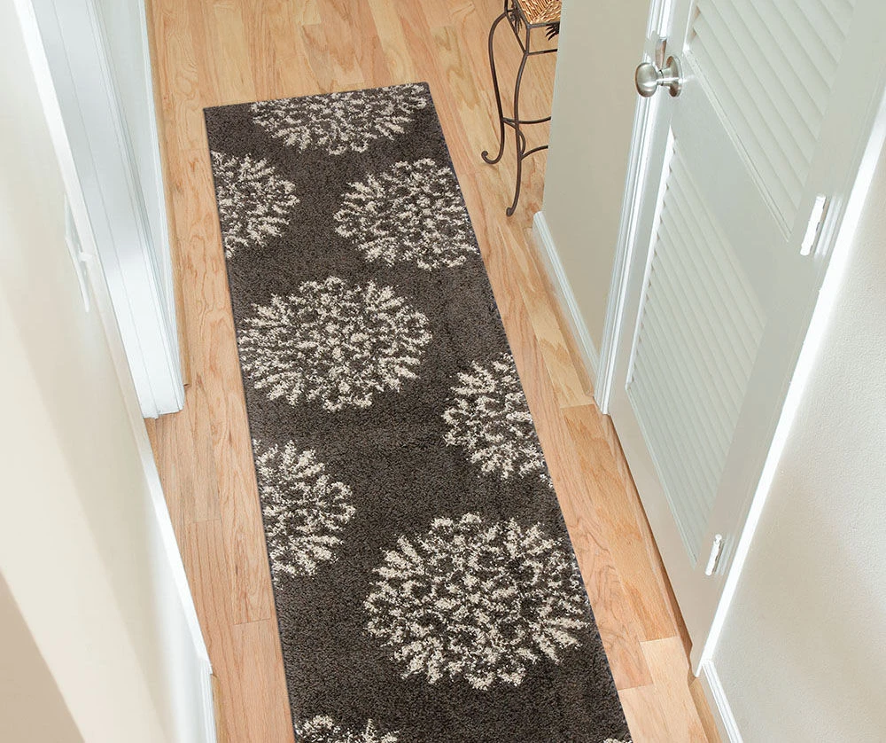 Exploded Medallions Ash Gray Runner, (2' X 7'10") 2 Exploded Medallions Ash Gray Runner, (2' X 7'10") - Image 2