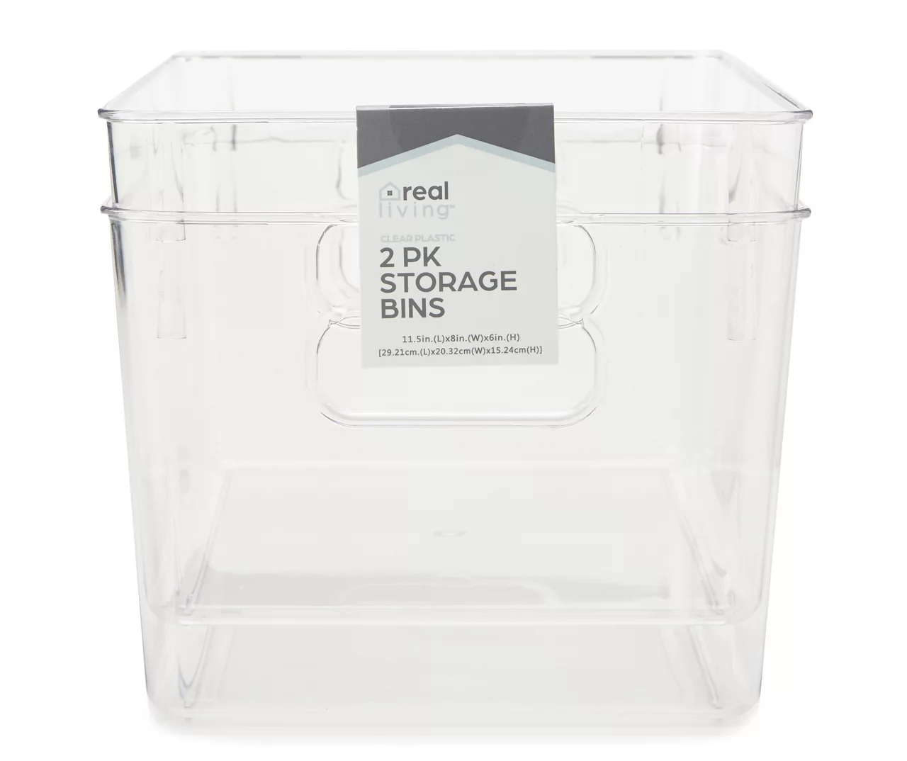 Clear Plastic Storage Bins, 2-Pack 1 Clear Plastic Storage Bins, 2-Pack