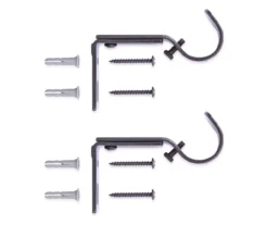 Legacy Brown-Black Adjustable Curtain Rod Brackets, 2-Pack -Cuisinart Store 810524291 7