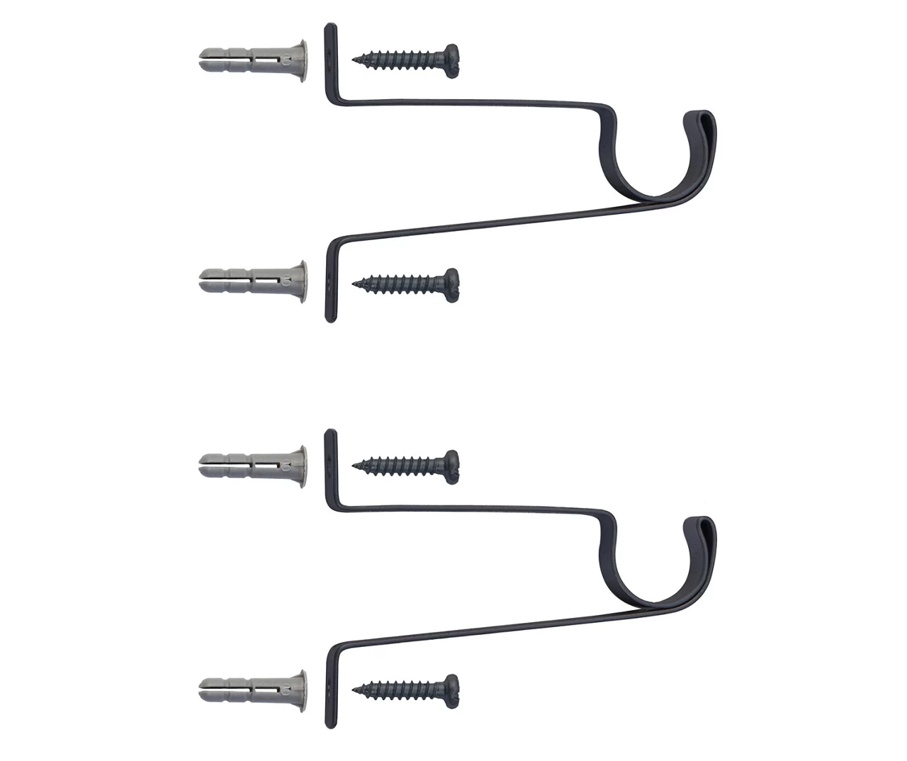 Lana Black 5/8" Ball-Finial Curtain Rod, (28"-48") 3 Lana Black 5/8" Ball-Finial Curtain Rod, (28"-48") - Image 3