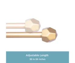 River Burnished Brass 5/8" Steel Decorative Curtain Rod, (36" - 66") 7 River Burnished Brass 5/8" Steel Decorative Curtain Rod, (36" - 66") -Cuisinart Store 810524305 3