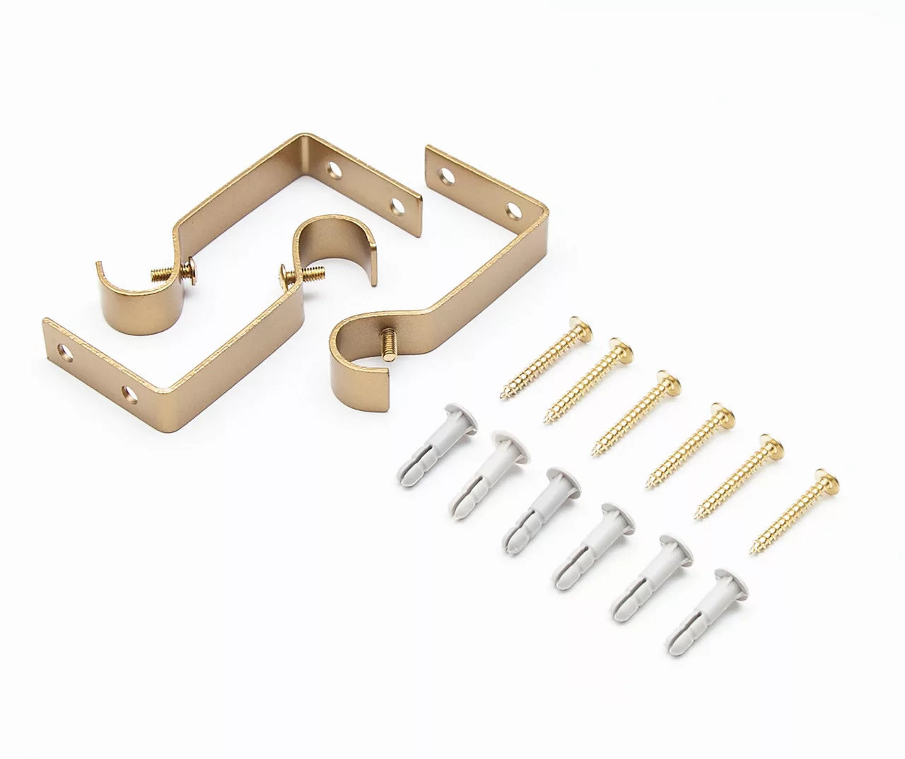 Audrey Burnished Brass 5/8" Steel Decorative Curtain Rod, (36" - 66") 2 Audrey Burnished Brass 5/8" Steel Decorative Curtain Rod, (36" - 66") - Image 2