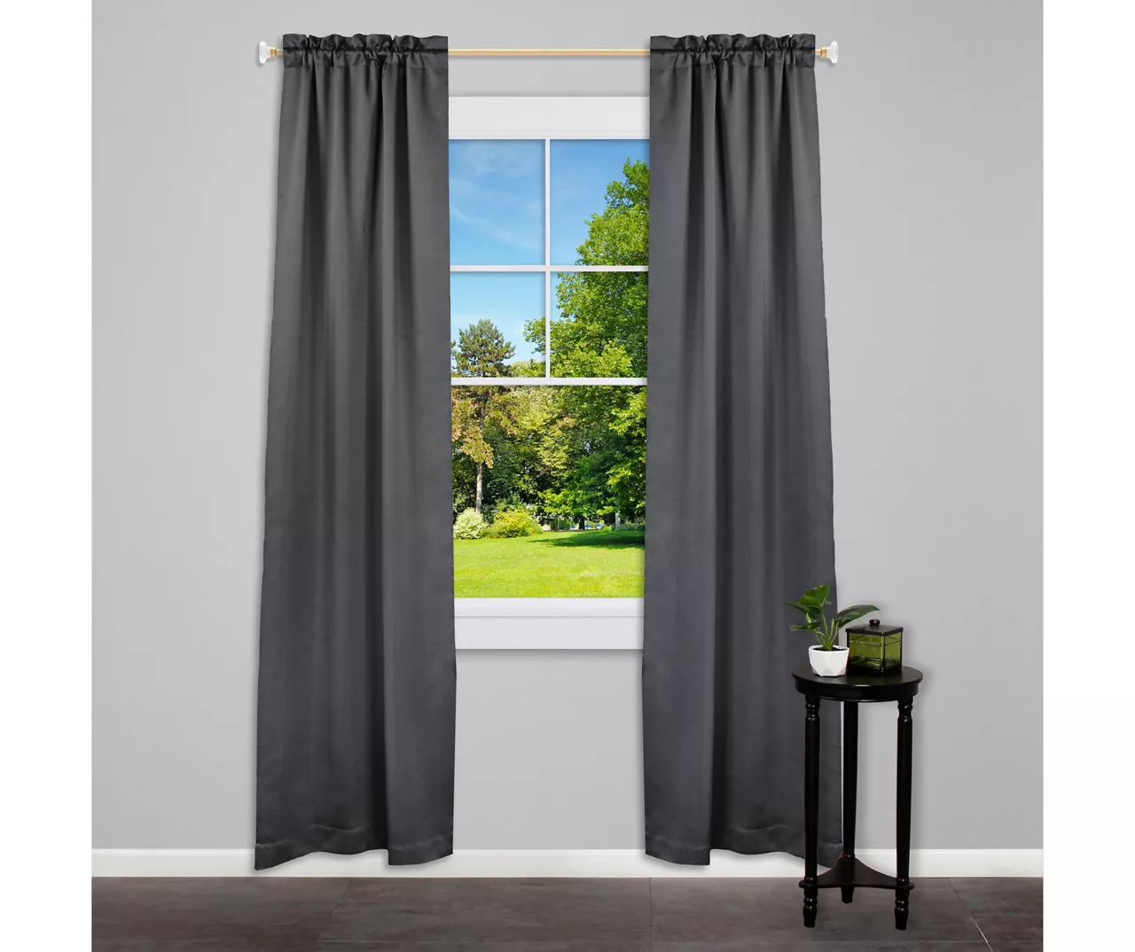 Audrey Burnished Brass 5/8" Steel Decorative Curtain Rod, (36" - 66") 3 Audrey Burnished Brass 5/8" Steel Decorative Curtain Rod, (36" - 66") - Image 3