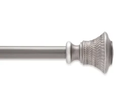 Tasha Italian Black 5/8" Steel Decorative Curtain Rod, (66" - 120")