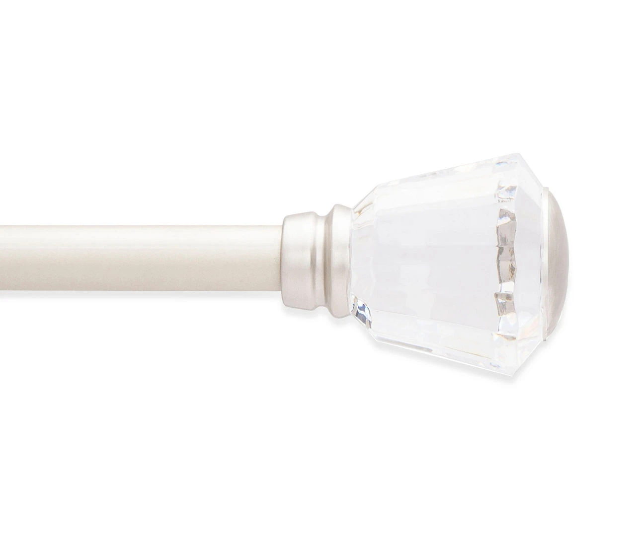 Cersei Brushed Nickel 5/8" Steel Decorative Curtain Rod, (66" - 120") 1 Cersei Brushed Nickel 5/8" Steel Decorative Curtain Rod, (66" - 120")