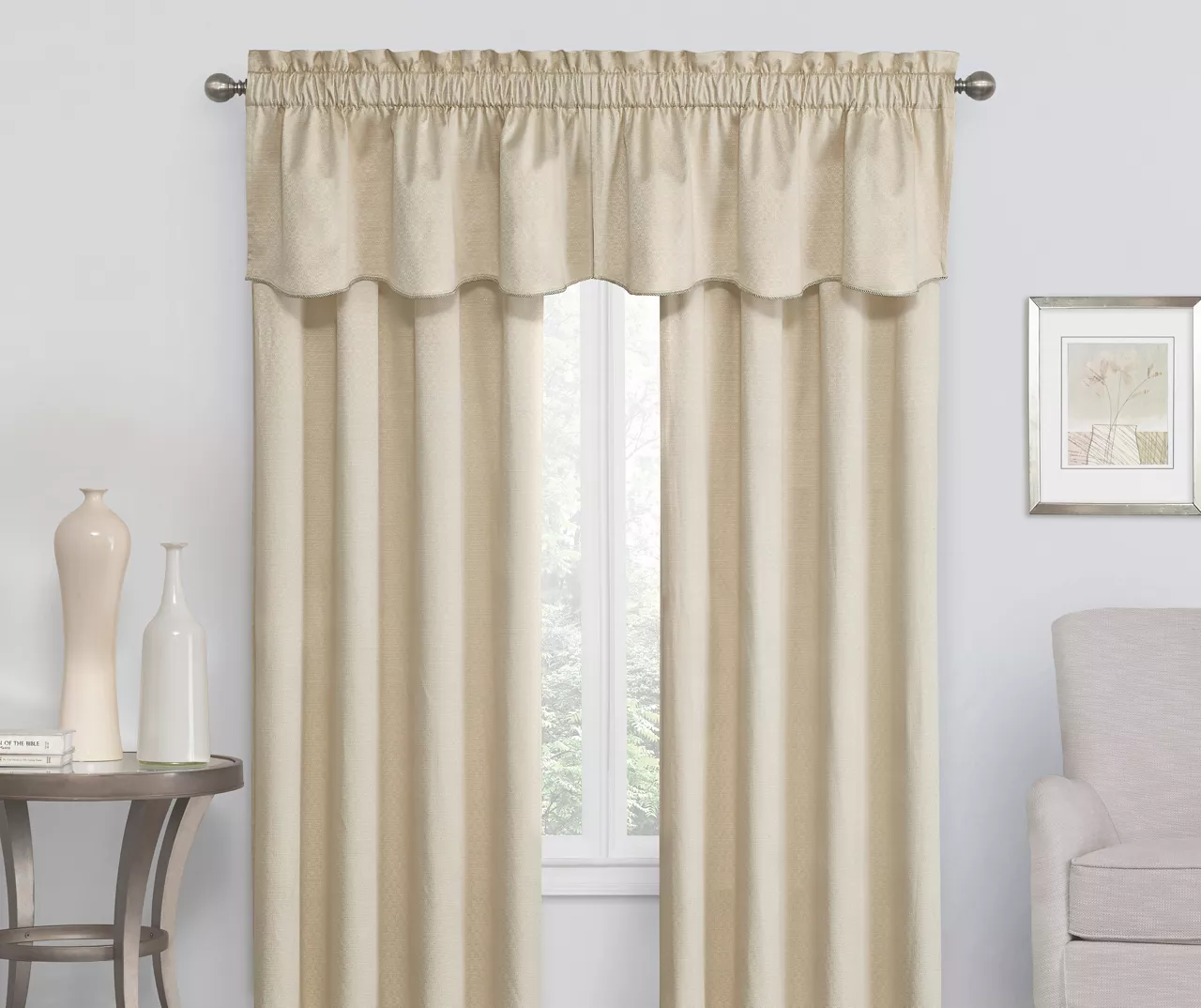 Eclipse Ivory Canova Room Darkening Thermal Valance 1 Eclipse Ivory Canova Room Darkening Thermal Valance