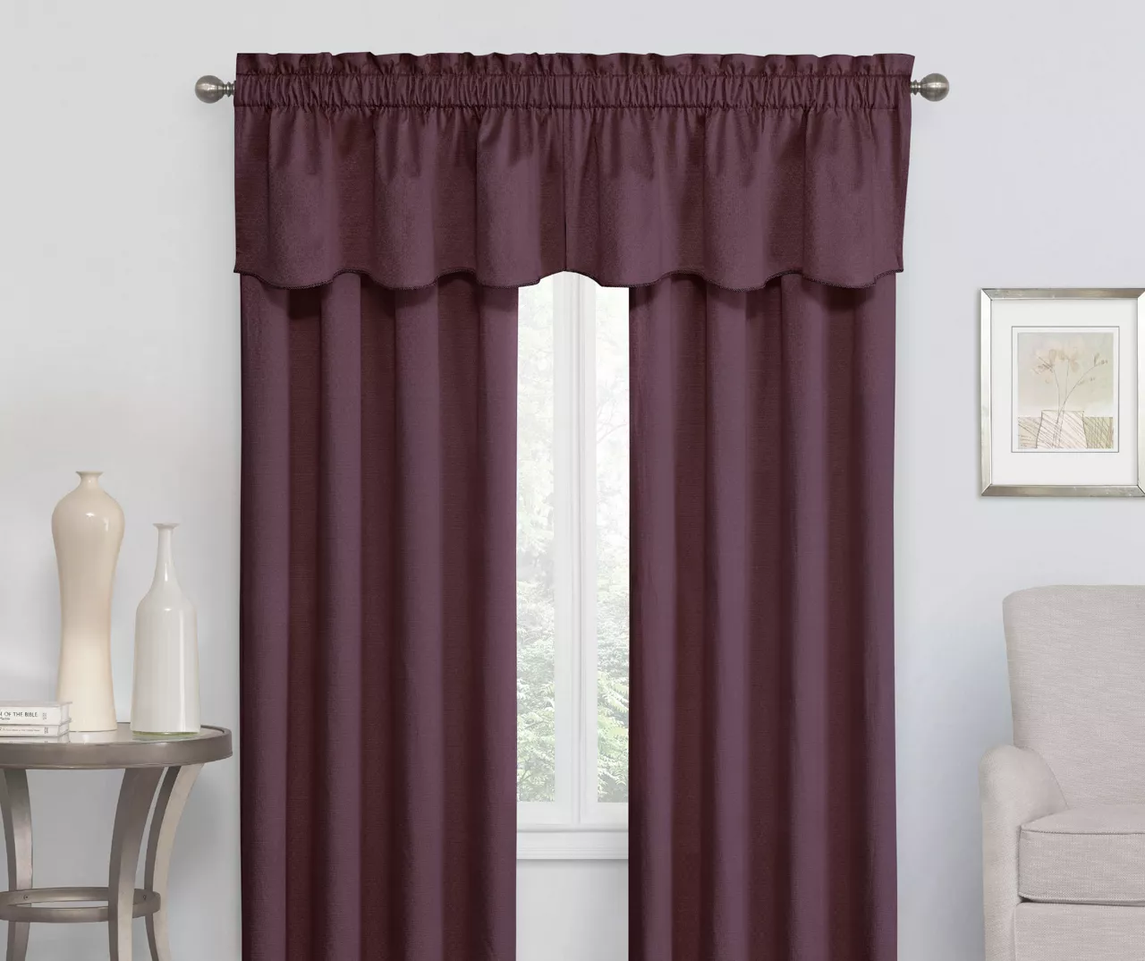 Eclipse Plum Canova Room Darkening Thermal Valance 1 Eclipse Plum Canova Room Darkening Thermal Valance