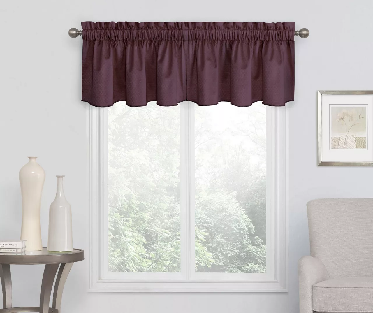 Eclipse Plum Canova Room Darkening Thermal Valance 2 Eclipse Plum Canova Room Darkening Thermal Valance - Image 2