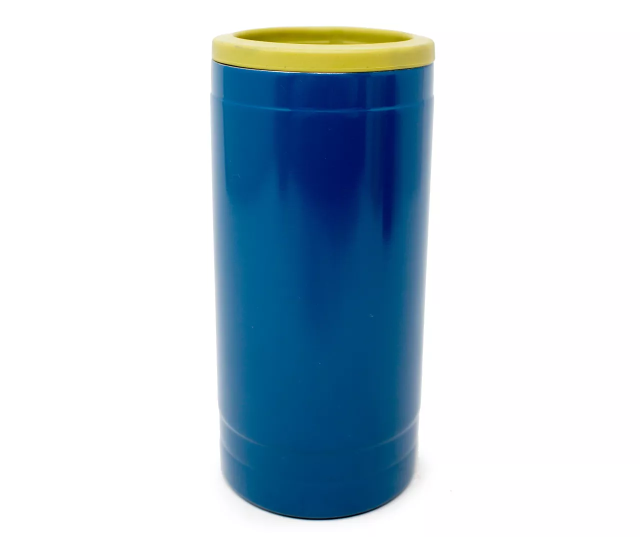 Blue & Yellow Stainless Steel 12 Oz. Can Cozy 1 Blue & Yellow Stainless Steel 12 Oz. Can Cozy